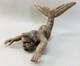 Sir&egrave;ne M&acirc;le Rare En Bois Sculpt&eacute; &agrave; La Main, Triton Antique Du Xixe Si&egrave;cle, Art Populaire Nautique