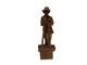 Statue D&rsquo;art Populaire Rare De B&ucirc;cheron En Bois Sculpt&eacute; Antique De 20 Pouces
