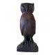 Statue Décorative De Chouette En Bois Sculptée à La Main Dans Le Style Américain Vintage