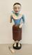 Statue Figurine De Femme En Bois Sculpt&eacute; Ancien Vintage, Art Populaire, Endommag&eacute;e