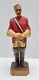 Statue Figurine De Soldat De Guerre En Bois Sculpté à La Main Antique Peinte En Rouge Art Populaire Allemand