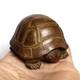 Statuette D&eacute;corative Ancienne De Tortue En Racine De Bambou Sculpt&eacute;e, Art Populaire Chinois, 3 Pouces