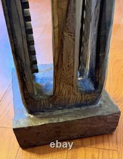 Support CD ou jeu en bois sculpté à la main, artisanal, folk art, africain, unique et grand 52