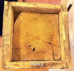 Support CD ou jeu en bois sculpté à la main, artisanal, folk art, africain, unique et grand 52