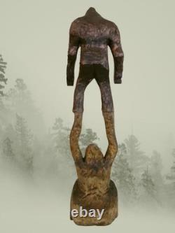 TOTEM BIGFOOT & YETI - Mes figurines signées de 12,75 pouces de hauteur sculptées à la main