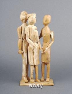 Tête d’art populaire en bois sculpté par Abbott Pattison (américain, 1916-1999)