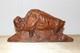 Vtg Art Bois Sculpté À La Main Bison Américain Buffalo Art Populaire