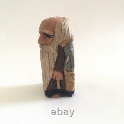 VTG Art Populaire en Bois Sculpté Carré Résine Arche de Noé Signée DJM'91 Donis Mitchell