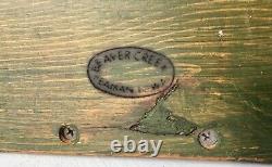 Vintage Beaver Creek Beaman, Iowa Artisanale D'art Populaire Style En Bois Turquie