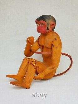 Vintage Mexican Folk Art Alebrije Nahual Monkey Sculpture Sur Bois Mexique Oaxaca