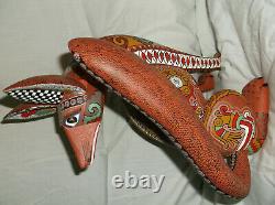 Vintage Oaxacan Wood Carving Fox Par 1st Wave Master Carver Bertha Cruz