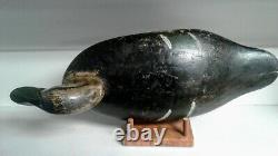 Vintage Sculpté À La Main En Bois Folk Art Canard Primitif Decoy