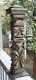 Vintage Tiki Style Carved Wood Faces Folk Art Red Cedar Totem 24 Polynésien