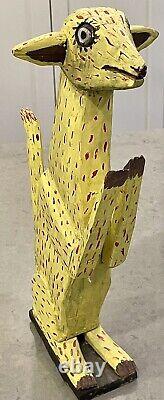 Vtg 15 Animaux en Bois Alebrije Oaxaquain Art Populaire Sculpté à la Main Peint Oaxaca