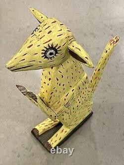 Vtg 15 Animaux en Bois Alebrije Oaxaquain Art Populaire Sculpté à la Main Peint Oaxaca