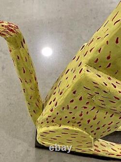 Vtg 15 Animaux en Bois Alebrije Oaxaquain Art Populaire Sculpté à la Main Peint Oaxaca