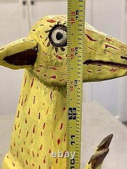 Vtg 15 Animaux en Bois Alebrije Oaxaquain Art Populaire Sculpté à la Main Peint Oaxaca