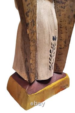 Vtg Paige Koosed Main Sculptée Art Populaire Ange En Bois Collectionnable Décoration Maison Signé