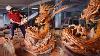 Wood Carving Lord Warrior Fighting Dragon Multiplateforme Mmorpg Gran Saga Énorme Sculpture Incroyable