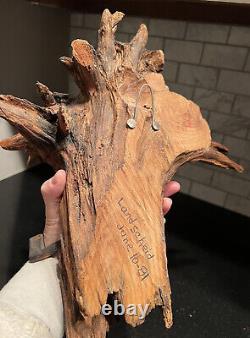 Wood Spirit Carving Caved Head Forest Face Sculpture Tree Wizard Landscheid'81