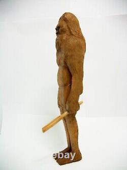 Yowie D'australie-ma Main Sculptée 13 Fig, Signée, Bois De Cerise (ton Naturel)