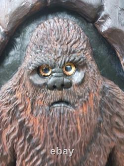  sculpture de tronçonneuse Big Foot Yeti Sasquatch Monstre à accrocher en cyprès
